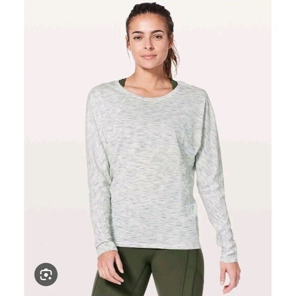 Lululemon Top Set to Sweat Thumbholes Running Long Sleeve Est. Size 8 Athleisure - Picture 1 of 7